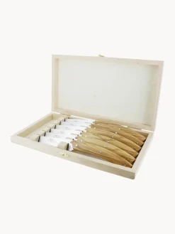 New Cuchillos de mesa artesanales satinados Le Thiers Elegance, 6 uds. Cuchillos De Cocina Y Bloques|Cuchillos De Cocina