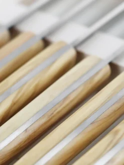 New Cuchillos de mesa artesanales satinados Le Thiers Elegance, 6 uds. Cuchillos De Cocina Y Bloques|Cuchillos De Cocina