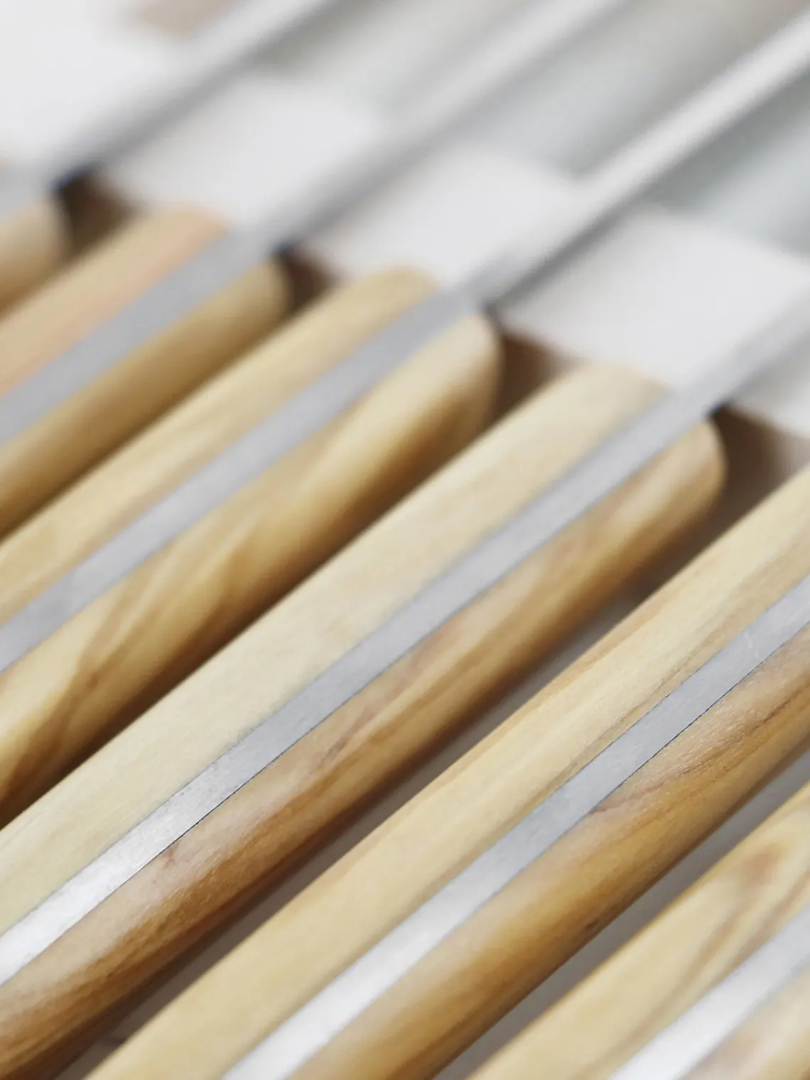 New Cuchillos de mesa artesanales satinados Le Thiers Elegance, 6 uds. Cuchillos De Cocina Y Bloques|Cuchillos De Cocina