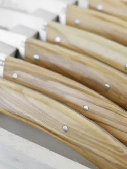 New Cuchillos de mesa artesanales satinados Le Thiers Elegance, 6 uds. Cuchillos De Cocina Y Bloques|Cuchillos De Cocina