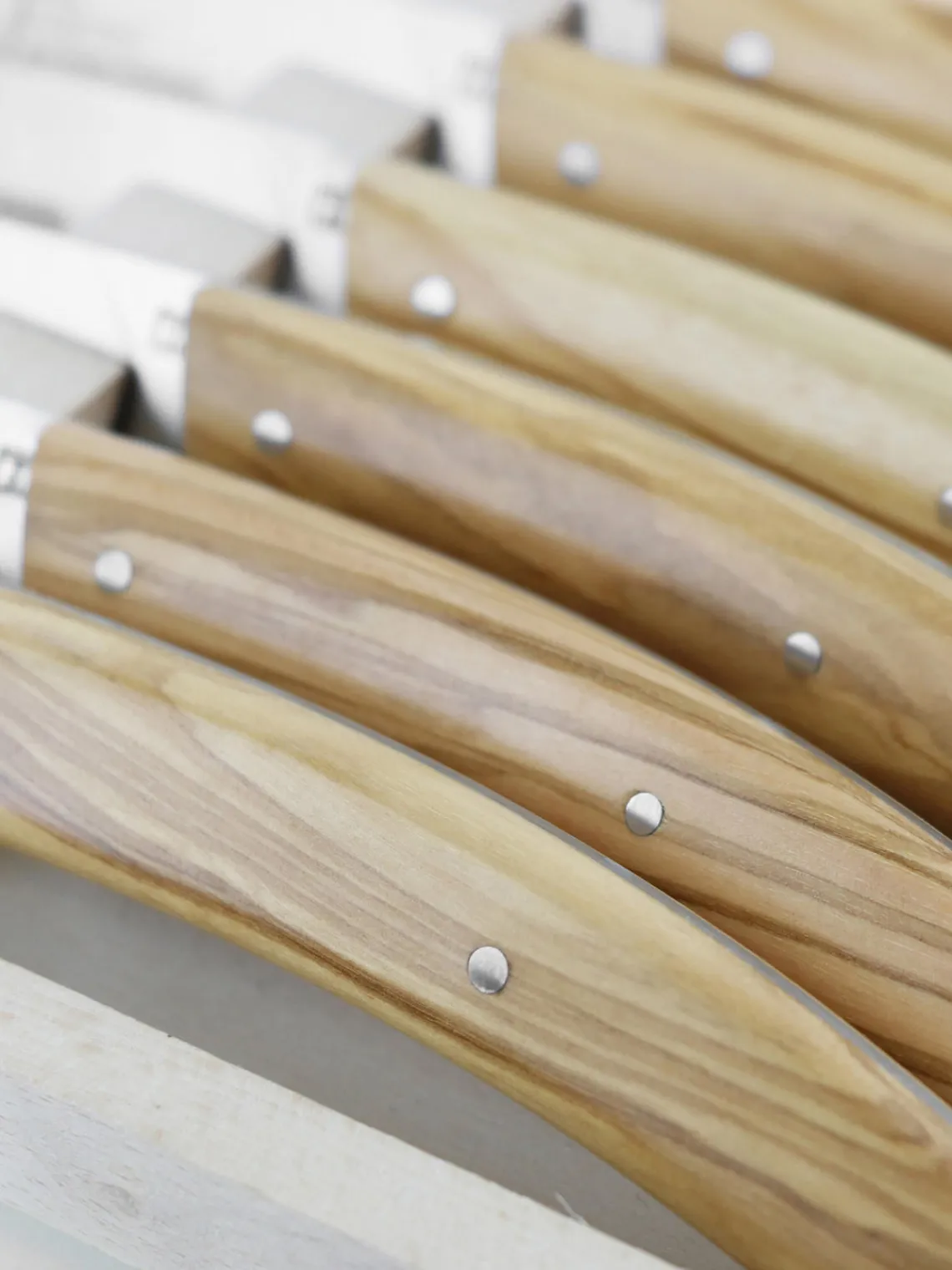 New Cuchillos de mesa artesanales satinados Le Thiers Elegance, 6 uds. Cuchillos De Cocina Y Bloques|Cuchillos De Cocina