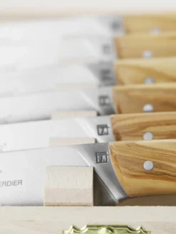 New Cuchillos de mesa artesanales satinados Le Thiers Elegance, 6 uds. Cuchillos De Cocina Y Bloques|Cuchillos De Cocina