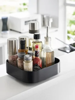 Almacenaje De Cocina>Yamazaki Cuenco de almacenamiento giratorio Tower Negro