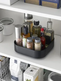 Almacenaje De Cocina></noscript>Yamazaki Cuenco de almacenamiento giratorio Tower Negro