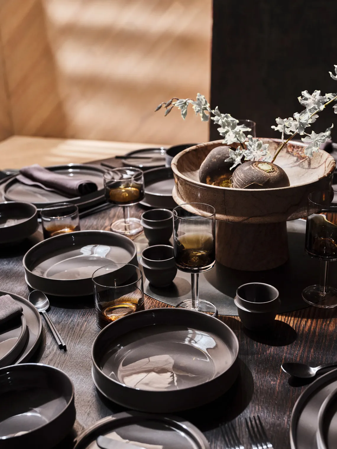 New Cuenco de porcelana con esmalte reactivo Dune Cuencos Y Platos De Servir|Vajillas Completas