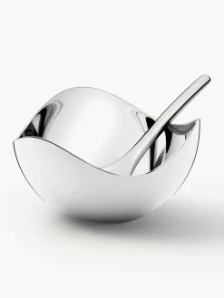Molinillos De Especias|Molinillos De Especias>GEORG JENSEN Cuenco de sal de acero inoxidable Bloom, con cuchara