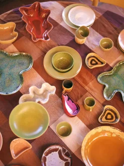 Cuencos Y Platos De Servir|Vajillas Completas></noscript>HKLIVING Cuenco de servir artesanal de gres Shell