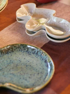 Hot Cuenco de servir artesanal de gres Shell Cuencos Y Platos De Servir|Vajillas Completas