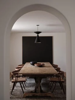 Cuenco decorativo de madera de haya Rond Cuencos Decorativos|Jarrones