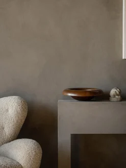 Cuenco decorativo de madera de haya Rond Cuencos Decorativos|Jarrones