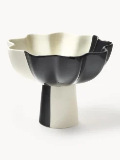 Jarrones|Cuencos Decorativos>&k Amsterdam Cuenco decorativo pintado a mano Sun Negro, blanco off white