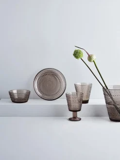 Boles Y Tazones|Vajillas Completas></noscript>iittala Cuenco pequeño de vidrio Kastehelmi Gris oscuro transparente