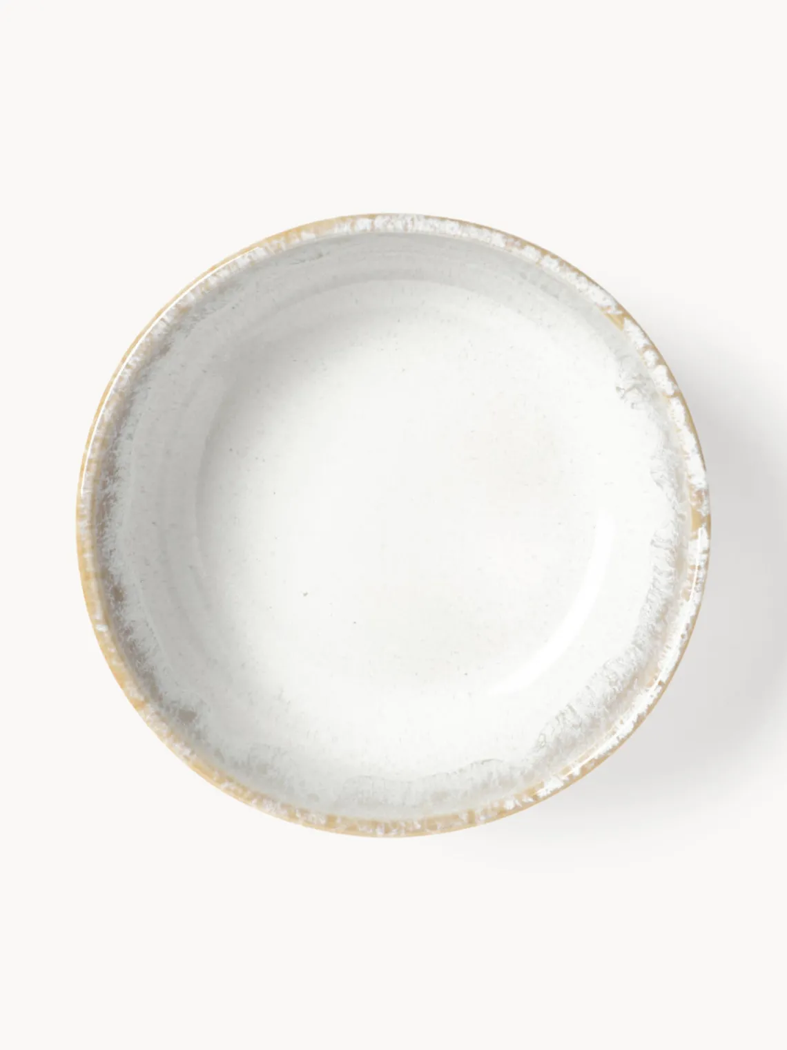 Boles Y Tazones|Vajillas Completas>Westwing Collection Cuencos artesanales con esmalte reactivo Danza, 4 uds. Blanco, tonos beige, con gradiente de color