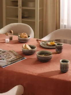 Boles Y Tazones|Vajillas Completas>Westwing Collection Cuencos artesanales con esmalte reactivo Danza, 4 uds. Tonos de marrón, beige, con gradiente de color