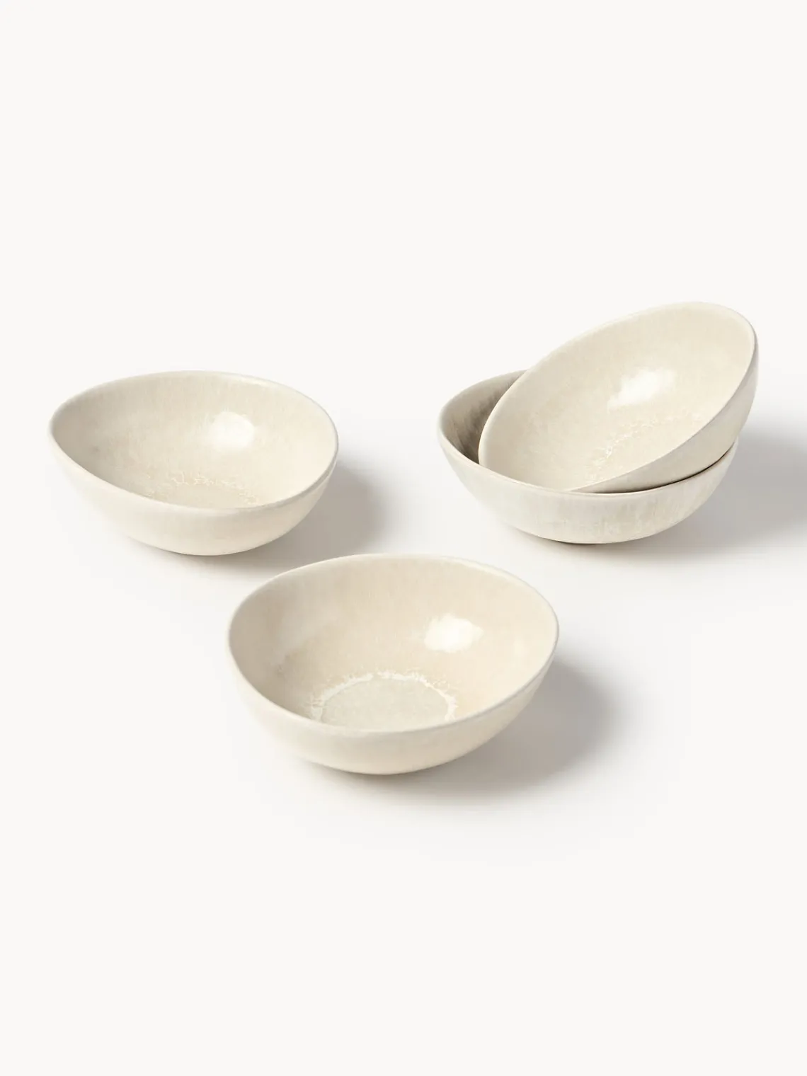 New Cuencos artesanales con forma orgánica Macey, 4 uds. Boles Y Tazones|Vajillas Completas