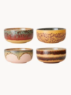 Hot Cuencos artesanales de gres 70's, 4 uds. Boles Y Tazones|Vajillas Completas