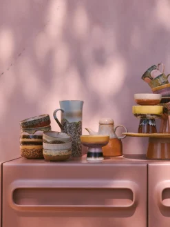 Hot Cuencos artesanales de gres 70's, 4 uds. Boles Y Tazones|Vajillas Completas