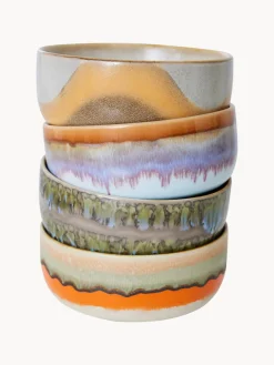 New Cuencos artesanales de gres 70's, 4 uds. Boles Y Tazones|Vajillas Completas