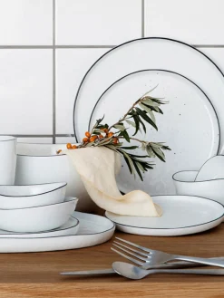 Boles Y Tazones|Menaje De Mesa>Broste Copenhagen Cuencos artesanales de porcelana Salt, Ø 20 cm, 2 uds.