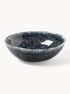 Boles Y Tazones|Vajillas Completas>Westwing Collection Cuencos artesanales en forma orgánica Macey, 4 uds. Tonos grises azulados brillantes