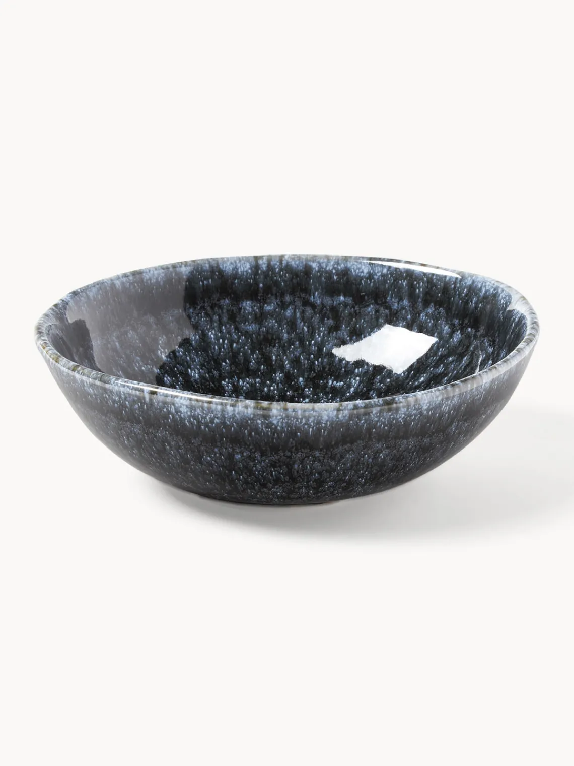 Boles Y Tazones|Vajillas Completas>Westwing Collection Cuencos artesanales en forma orgánica Macey, 4 uds. Tonos grises azulados brillantes