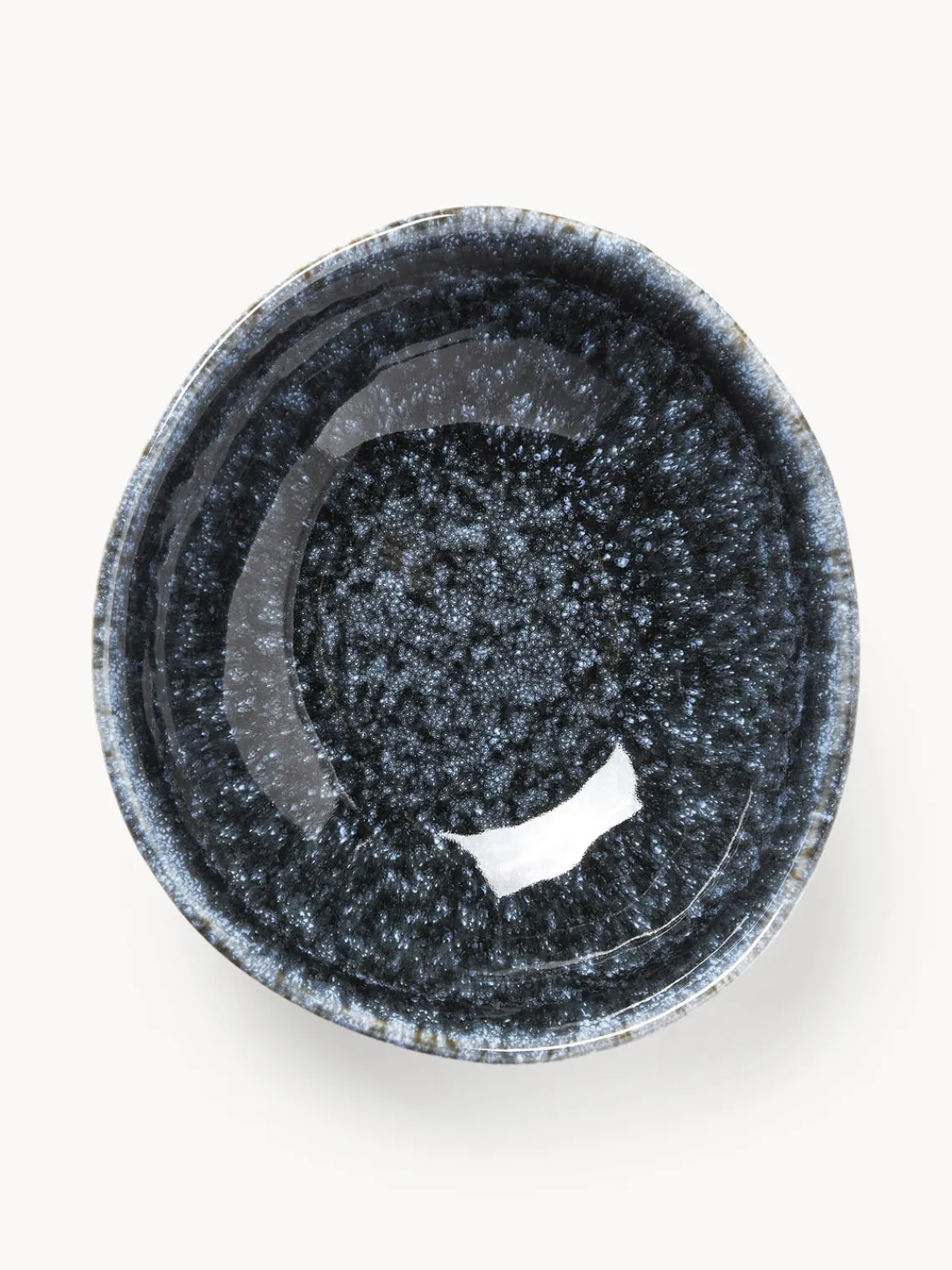 Boles Y Tazones|Vajillas Completas>Westwing Collection Cuencos artesanales en forma orgánica Macey, 4 uds. Tonos grises azulados brillantes