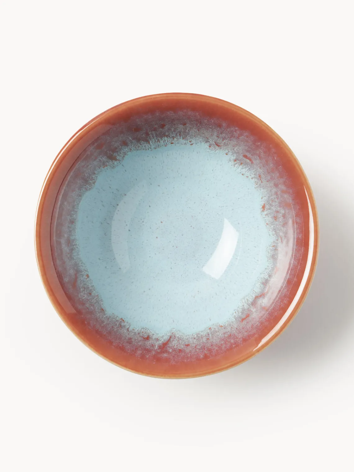 Boles Y Tazones|Vajillas Completas>Westwing Collection Cuencos artesanales Marguerite, 4 uds. Terracota, azul claro
