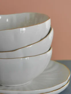 Hot Cuencos de porcelana con relieves Sali, 2 uds. Boles Y Tazones|Vajillas Completas