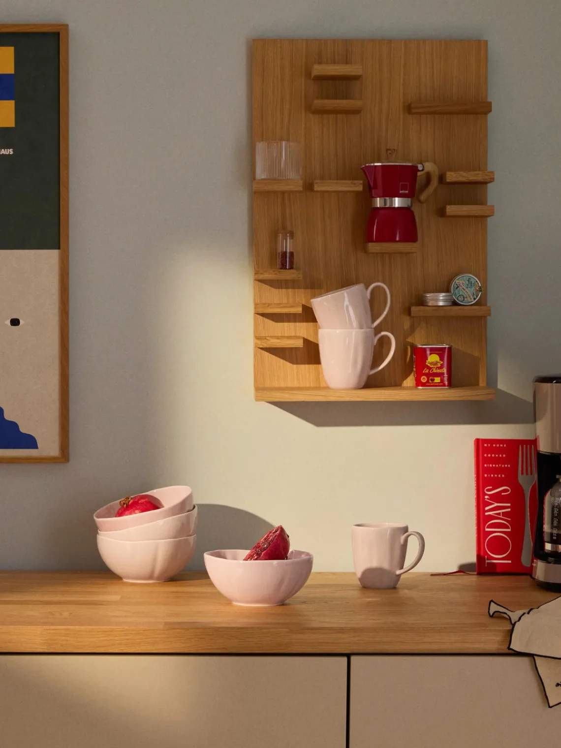 Boles Y Tazones|Menaje De Mesa>Westwing Collection Cuencos de porcelana con relieves Sali, 4 uds. Rosa claro