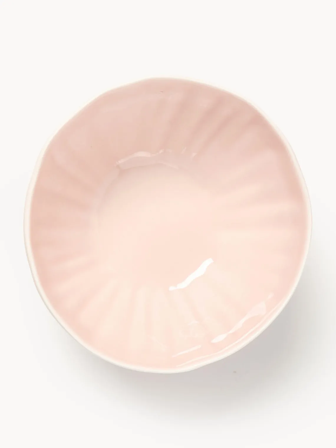 Boles Y Tazones|Menaje De Mesa>Westwing Collection Cuencos de porcelana con relieves Sali, 4 uds. Rosa claro