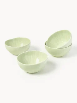 Sale Cuencos de porcelana con relieves Sali, 4 uds. Boles Y Tazones|Vajillas Completas