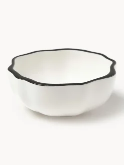 Cuencos Aperitivos|Vajillas Completas>Westwing Collection Cuencos de porcelana con volantes Bia, 4 uds.