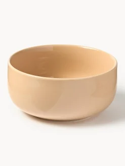 Boles Y Tazones|Vajillas Completas>Westwing Collection Cuencos de porcelana Nessa, 4 uds. Melocotón brillante