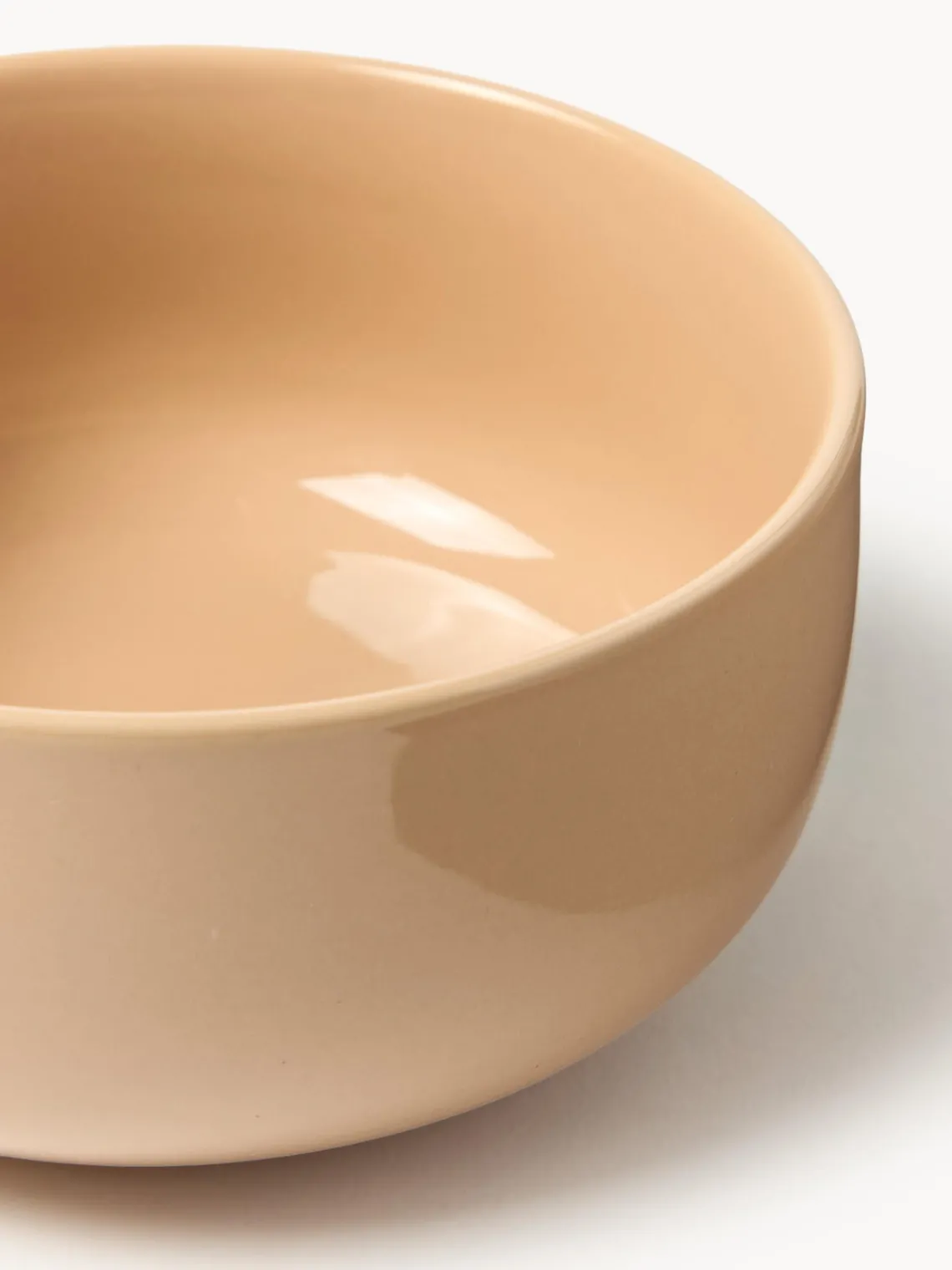 Boles Y Tazones|Vajillas Completas>Westwing Collection Cuencos de porcelana Nessa, 4 uds. Melocotón brillante