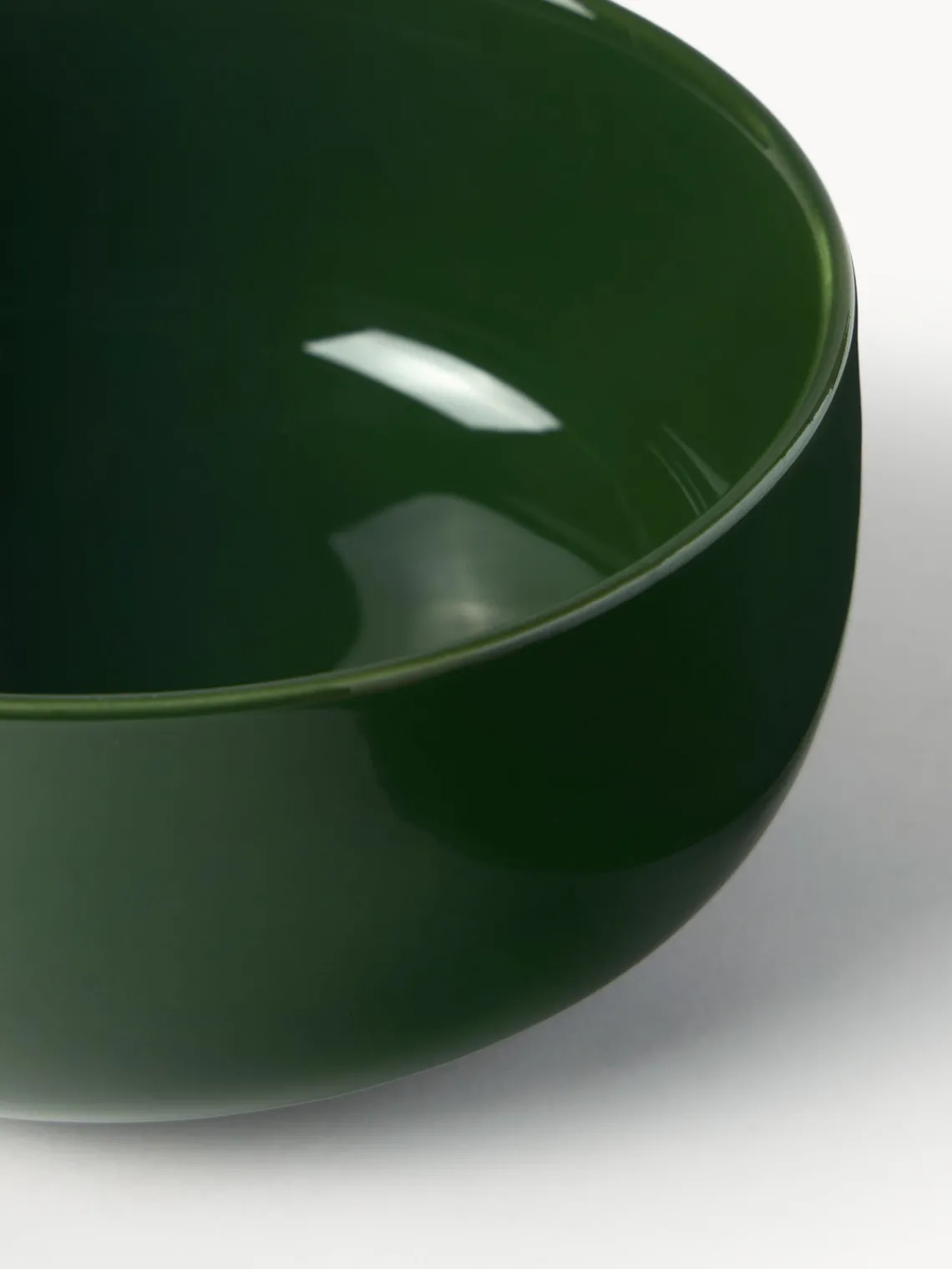 Boles Y Tazones|Vajillas Completas>Westwing Collection Cuencos de porcelana Nessa, 4 uds. Verde oscuro brillante