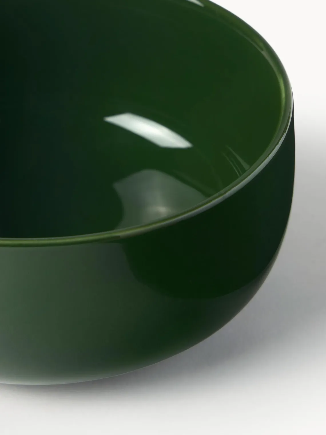 Boles Y Tazones|Vajillas Completas>Westwing Collection Cuencos de porcelana Nessa, 4 uds. Verde oscuro brillante