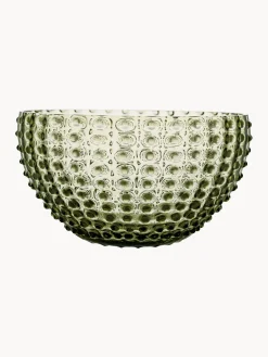 Boles Y Tazones|Vajillas Completas>ANNA VON LIPA Cuencos de vidrio soplado Hobnail, 6 uds. Verde salvia