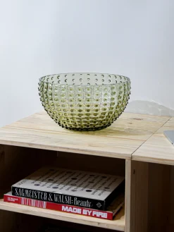 Boles Y Tazones|Vajillas Completas>ANNA VON LIPA Cuencos de vidrio soplado Hobnail, 6 uds. Verde salvia