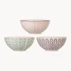 Boles Y Tazones|Vajillas Completas>Bloomingville Cuencos Maya con espampado pequeño, 3 uds.