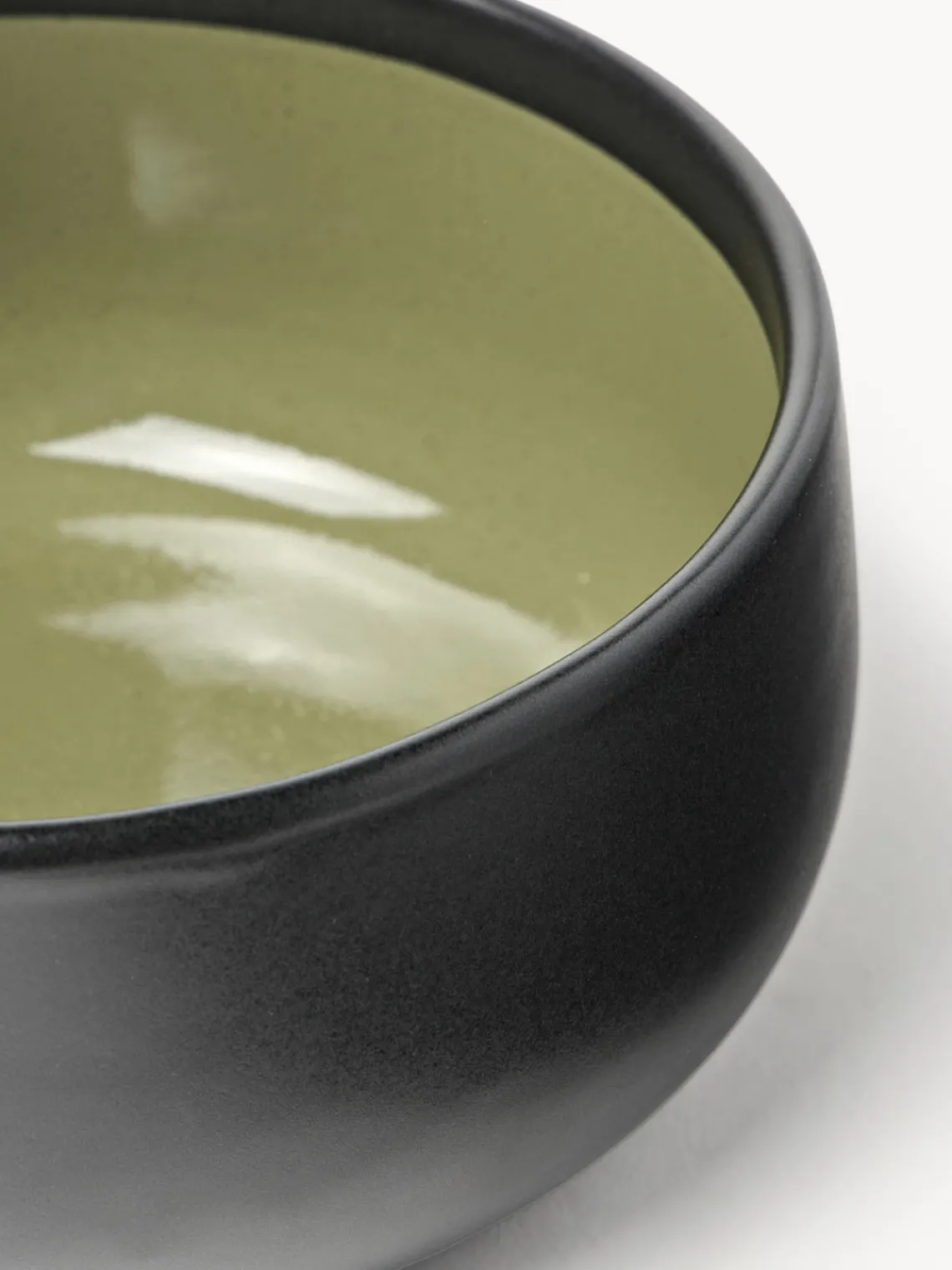 Boles Y Tazones|Vajillas Completas>Westwing Collection Cuencos pequeños Ginger (4 uds.) Verde, negro