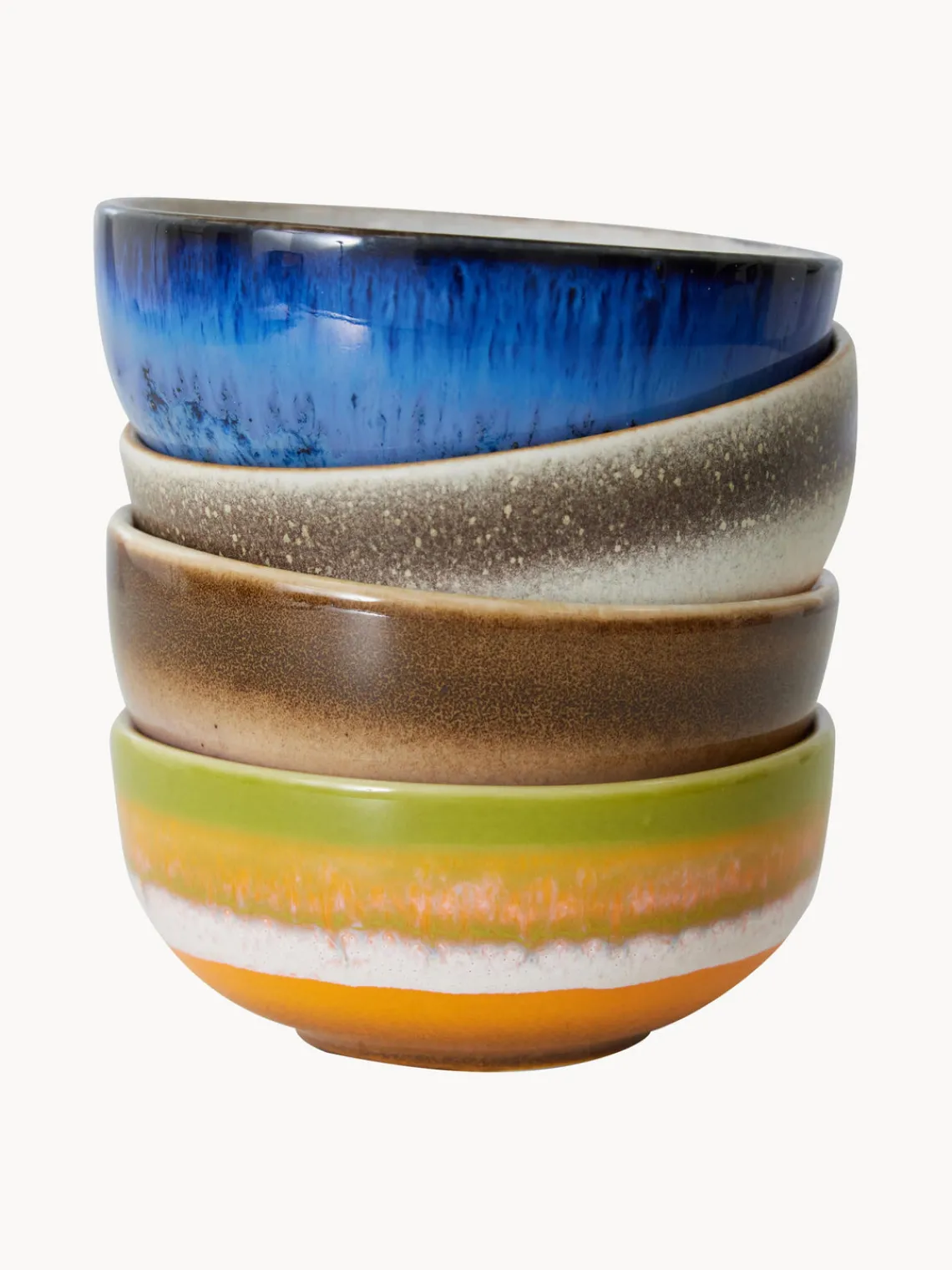 Boles Y Tazones|Vajillas Completas>HKLIVING Cuencos pequeños pintados a mano 70's, 4 uds.