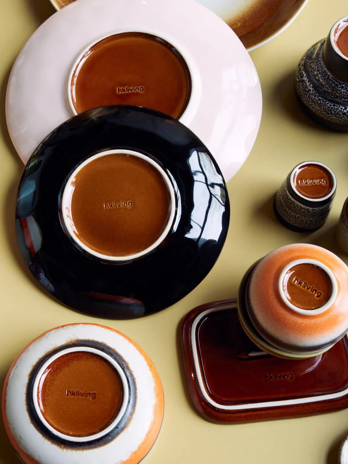 Boles Y Tazones|Vajillas Completas>HKLIVING Cuencos pequeños pintados a mano 70's, 4 uds.