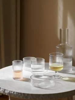 Outlet Cuencos soplados con relieves Ripple, 4 uds. Cuencos Y Platos De Servir|Vajillas Completas