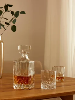 Vajillas Completas|Decantadores>Westwing Collection Decantador de cristal con relieve George, 700 ml