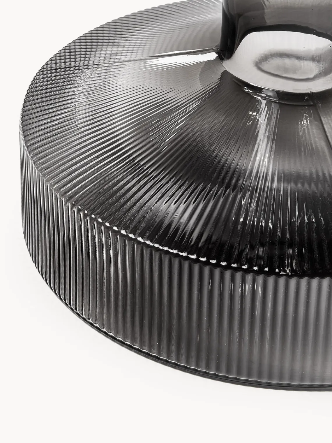 Decantadores|Vajillas Completas>Ferm Living Decantador soplado con relieves Ripple, 1,1 L Gris transparente brillante