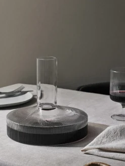 New Decantador soplado con relieves Ripple, 1,1 L Decantadores|Vajillas Completas