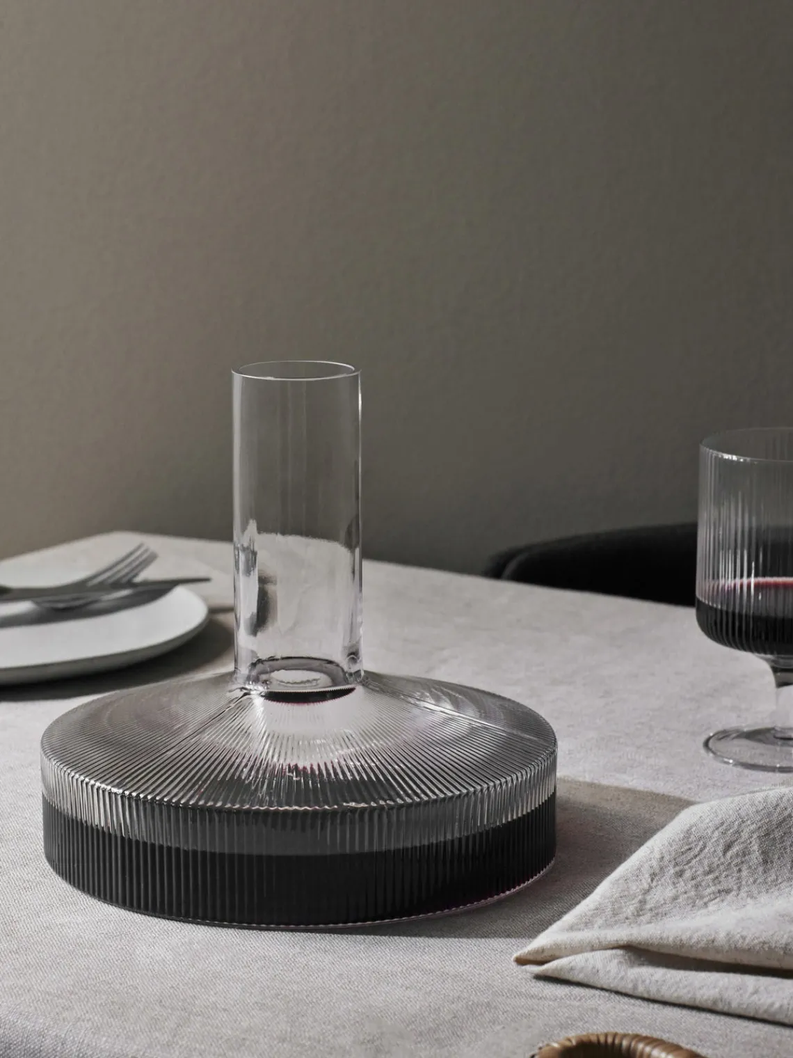 New Decantador soplado con relieves Ripple, 1,1 L Decantadores|Vajillas Completas