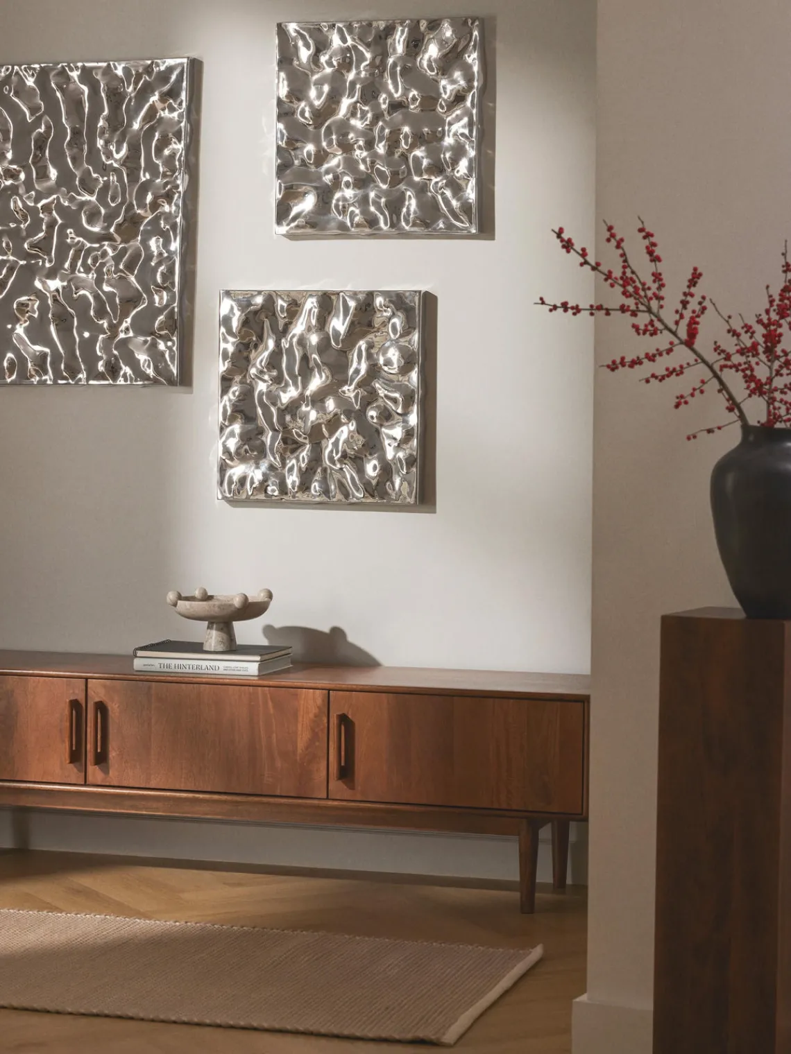 Discount Decoraciones de pared martillada Splash, 2 uds. Objetos Decorativos De Pared|Jarrones