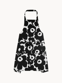 Textiles De Cocina Y Manteles|Textiles De Cocina>Marimekko Delantal de algodón Pieni Unikko Blanco, negro