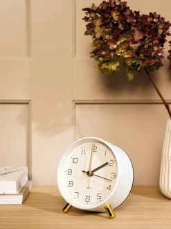 Relojes|Jarrones>Karlsson Despertador Lofty Blanco, dorado